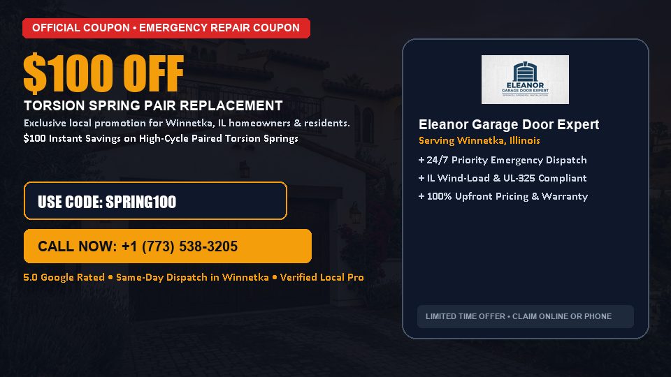 Eleanor Garage Door Expert $100 OFF Dual Torsion Spring Replacement